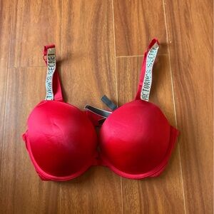 Victoria's Secret Red Bra with Logo Straps